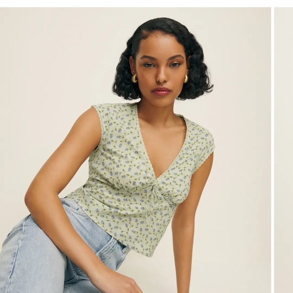 Reformation Cherry Top Cornelia - Size 8 - Picture 1 of 2